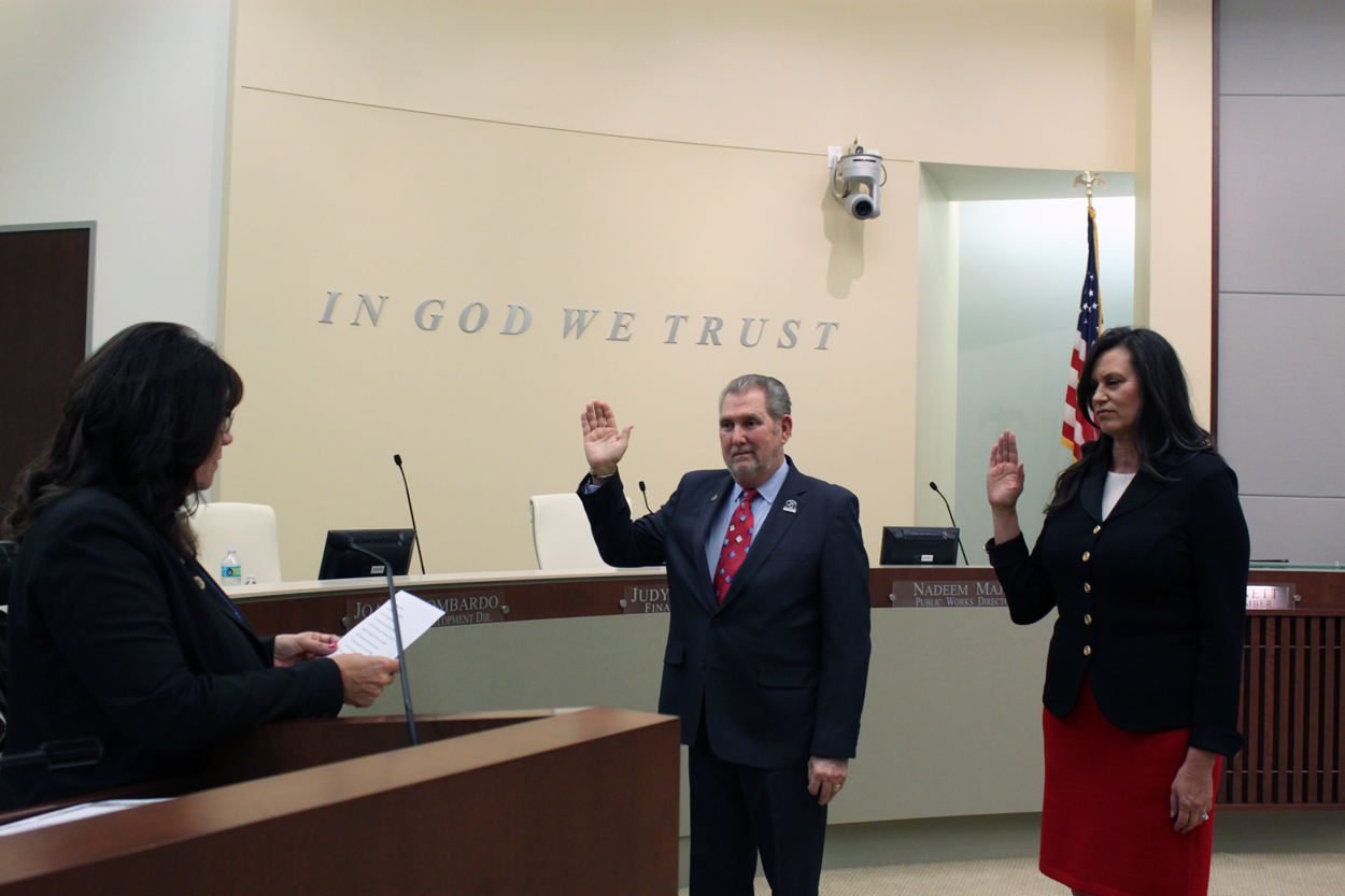 Art Bennett and Cynthia Moran Oath of Office